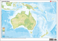 Grupo Erik - MAPA MUDO ERIK COLOR FISICO OCEANIA - Pack de 50 unidades