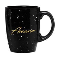 Taza mug horoscopo negro acuario