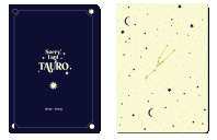 Pack 2 cuadernos grapados a6 horoscopo negro - tauro