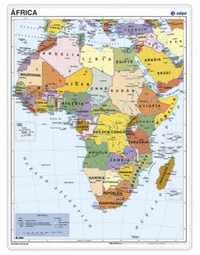 Mapa poster africa politico encapsulado 50x70