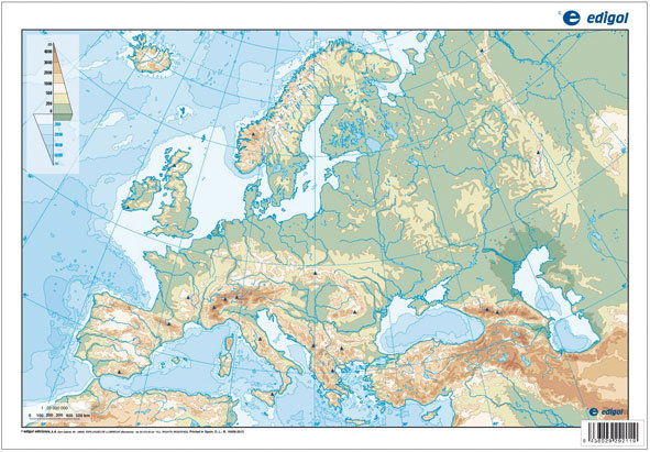 Europa f¡sico, mapa mudo de ejercicios - Todo Libro