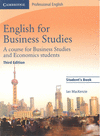 English for Business Studies Student's Book 3rd Edition