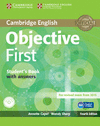 Objective First Student's Pack (Student's Book without Answers with CD-ROM, Workbook without Answers with Audio CD) 4th Edition