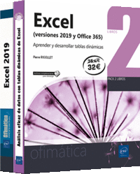 Excel versiones 2019 y office 365 pack de 2 libros aprender
