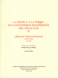 Musica y la poesia cancioneros polifonicos iv siglo xvii