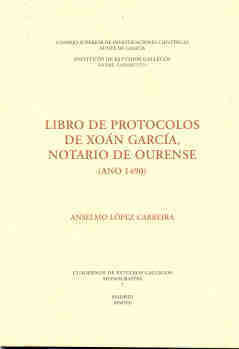 Libro de protocolos de Xoán García, notario de Ourense (Ano 1490)