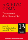 Archivo goma. documentos de la guerra civil. vol. 13 (enero-