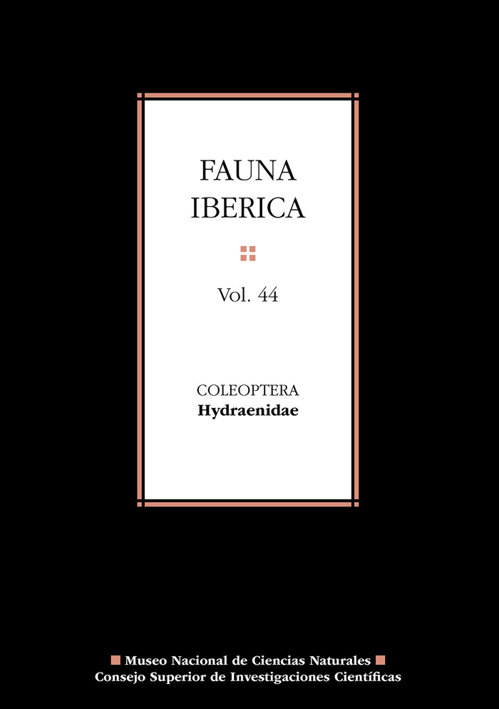 Fauna iberica vol. 44. coleoptera: hydraenidae