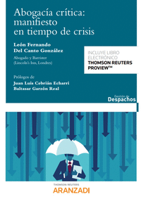 Abogacía Crítica: manifiesto en tiempo de crisis (Papel + e-book)