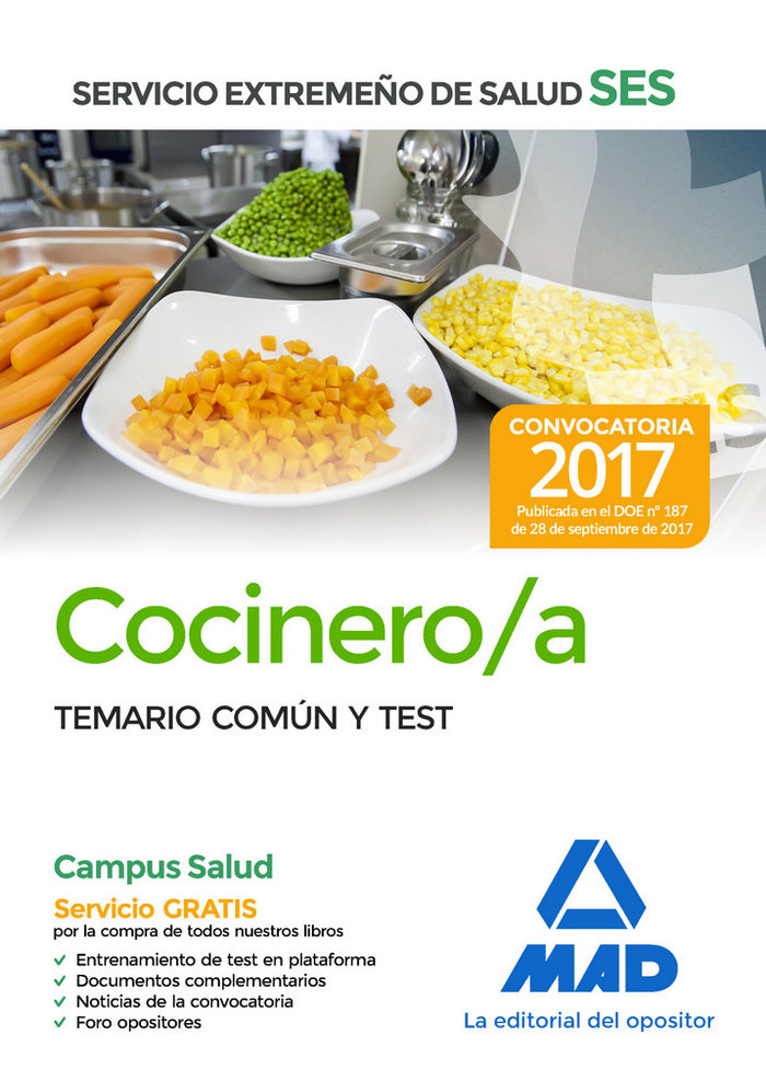 Cocinero ses 2017 temario comun y test