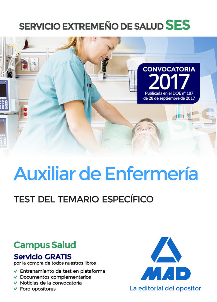 Auxiliar de enfermeria ses 2017 test parte especifica