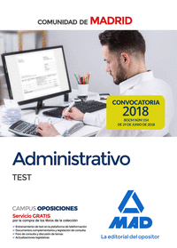 Administrativo de la comunidad de madrid. test