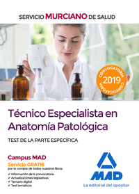 Técnico Especialista en Anatomía Patológica del Servicio Murciano de Salud. Test parte específica