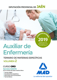 Auxiliar de Enfermería de la Diputación de Jaén. Temario de materias específicas Volumen 2