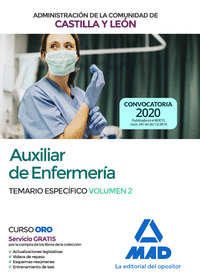 Auxiliar de Enfermería de la Administración de la Comunidad de Castilla y León.Temario específico volumen 2