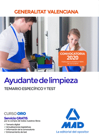 Ayudante de limpieza de la Administración de la Generalitat Valenciana. Temario específico y test
