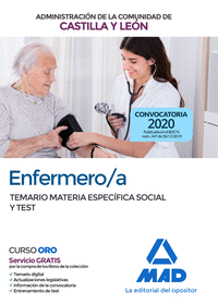 Enfermero/a de la Administración de la Comunidad de Castilla y León. Temario materia específica social y test
