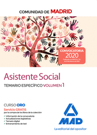 Asistente social de la Comunidad de Madrid. Temario específico  Volumen 1