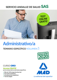 Administrativo/a del Servicio Andaluz de Salud. Temario específico volumen 3