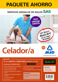 Compra anticipada paquete ahorro y test online gratis celador/a del servicio and