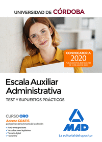 Escala Auxiliar Administrativa de la Universidad de Córdoba. Test y supuestos prácticos