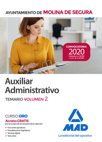 Auxiliar Administrativo del Ayuntamiento de Molina de Segura. Temario  volumen 2