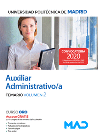 Auxiliar Administrativo de la Universidad Politécnica de Madrid. Temario volumen 2