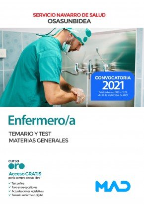 Enfermero/a del Servicio Navarro de Salud-Osasunbidea. Materias Generales Temario y test
