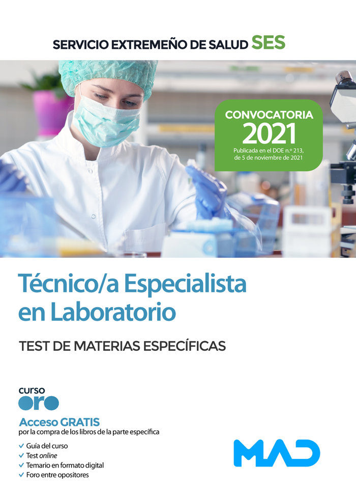 Tecnico/a especialista laboratorio servicio extremeño