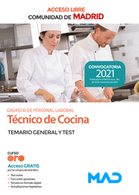 Tecnico de cocina de la comunidad de madrid (acceso libre). temar
