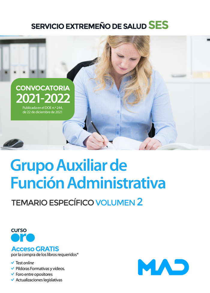 Grupo auxiliar funcion administrativa ses te.es. v ii 21-22