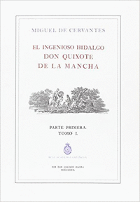 Quijote de la rae tomo 1 ilustrada e impresa por ibarra,el