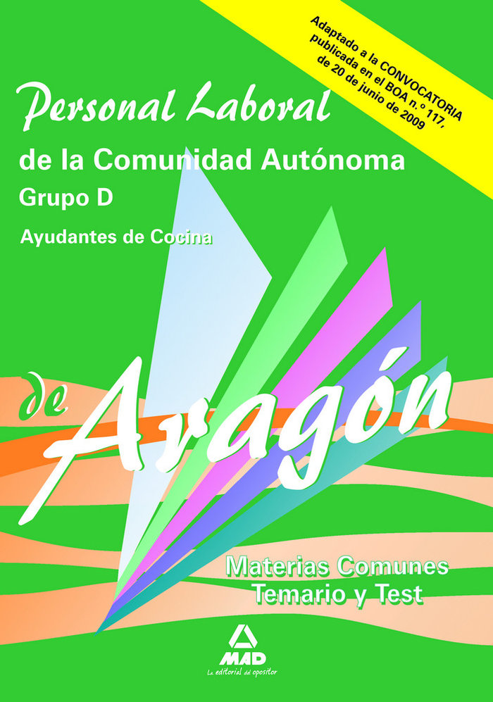 Personal laboral, grupo d, comunidad autonoma de aragon. tem