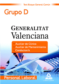 Personal laboral, grupo d, generalitat valenciana. test del
