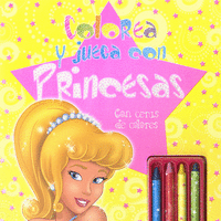 Colorea y juega con princesas (con ceras de colores)