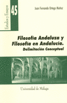 Filosofía andaluza y filosofía en Andalucía. Delimitación conceptual