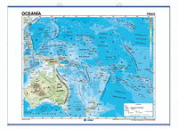 Mapa mural oceania fis/pol 110x140 doble cara