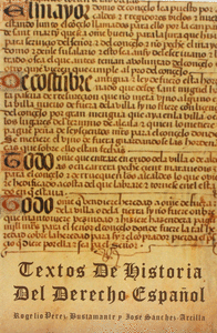 Textos de historia del derecho español