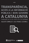 Transparència, accés a la informació i bon govern a Catalunya.