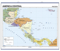Mapa mural america central fis/pol 100x140 doble cara