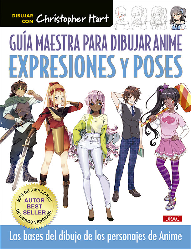 Guia maestra para dibujar anime expresiones y poses - Librería Anabel