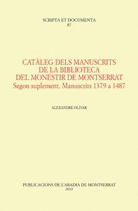Cataleg dels manuscrits de la biblioteca del monestir de mon