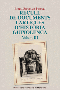 Recull de documents i articles d'historia guixolenca, vol. 3