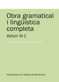 Obra gramatical iii i linguistica completa