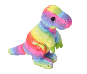Peluche rainbow t-rex pock