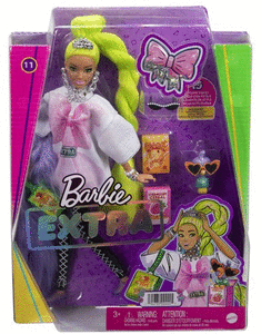 Barbie extra - pelo verde neon