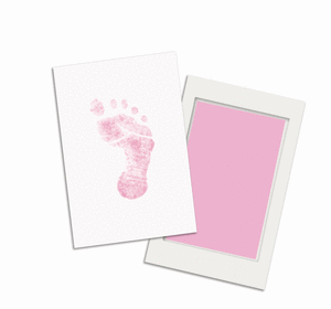 Tampon para huella bebe tinta rosa sin manchas pearhead