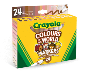 Rotulador crayola maxi punta 24 colores colours of the world
