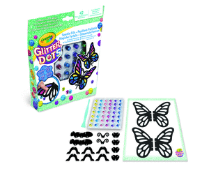 Set glitter dots mosaicos de mariposas 3d