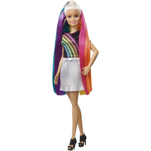MuÑeca barbie fashion & beauty barbie pelo arcoiris cau